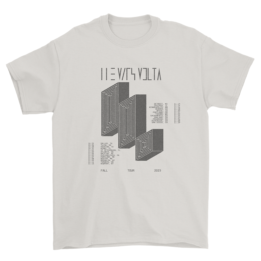 2025 Fall Tour Light Grey Dateback Tee