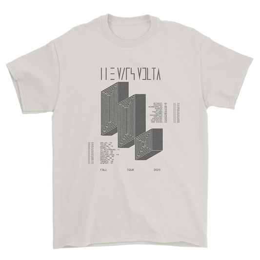 2025 Fall Tour Light Grey Dateback Tee