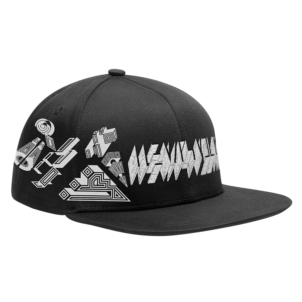 Block Logo Allover Embroidered Snapback Hat